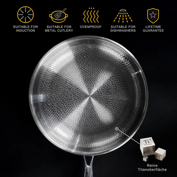 Titanium Hammered Pan Pro (With Free Lid)