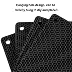 4X Non-slip Heat Resistant Silicone Kitchen Trivet mat Pan Hot Pot Holder Tray