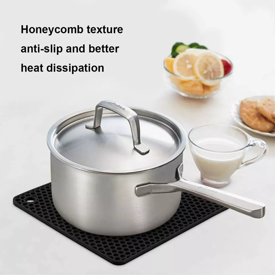 4X Non-slip Heat Resistant Silicone Kitchen Trivet mat Pan Hot Pot Holder Tray