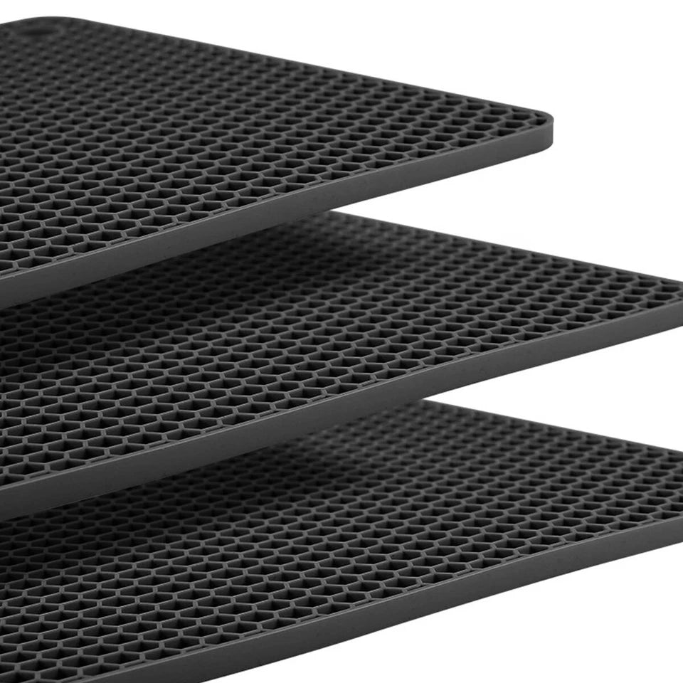4X Non-slip Heat Resistant Silicone Kitchen Trivet mat Pan Hot Pot Holder Tray
